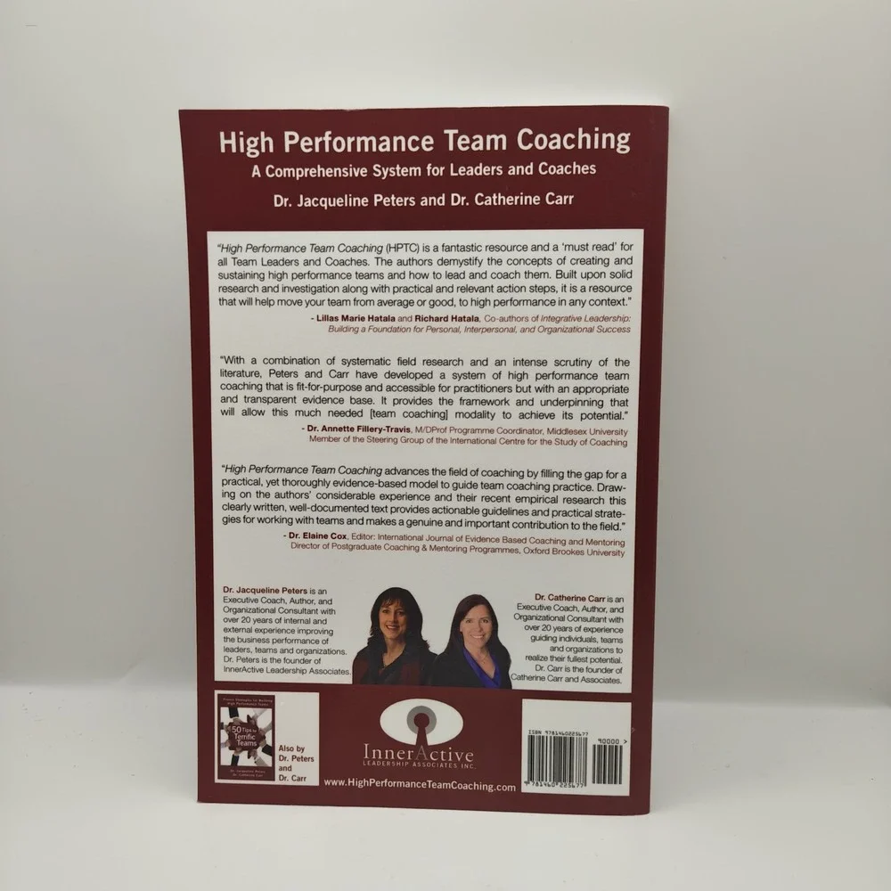 High Performance Team Coaching 9781460225677 Dr. Jacqueline Peters Leadership